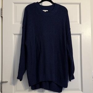 American Eagle Outfitters Deep Blue Crew Neck Sweater